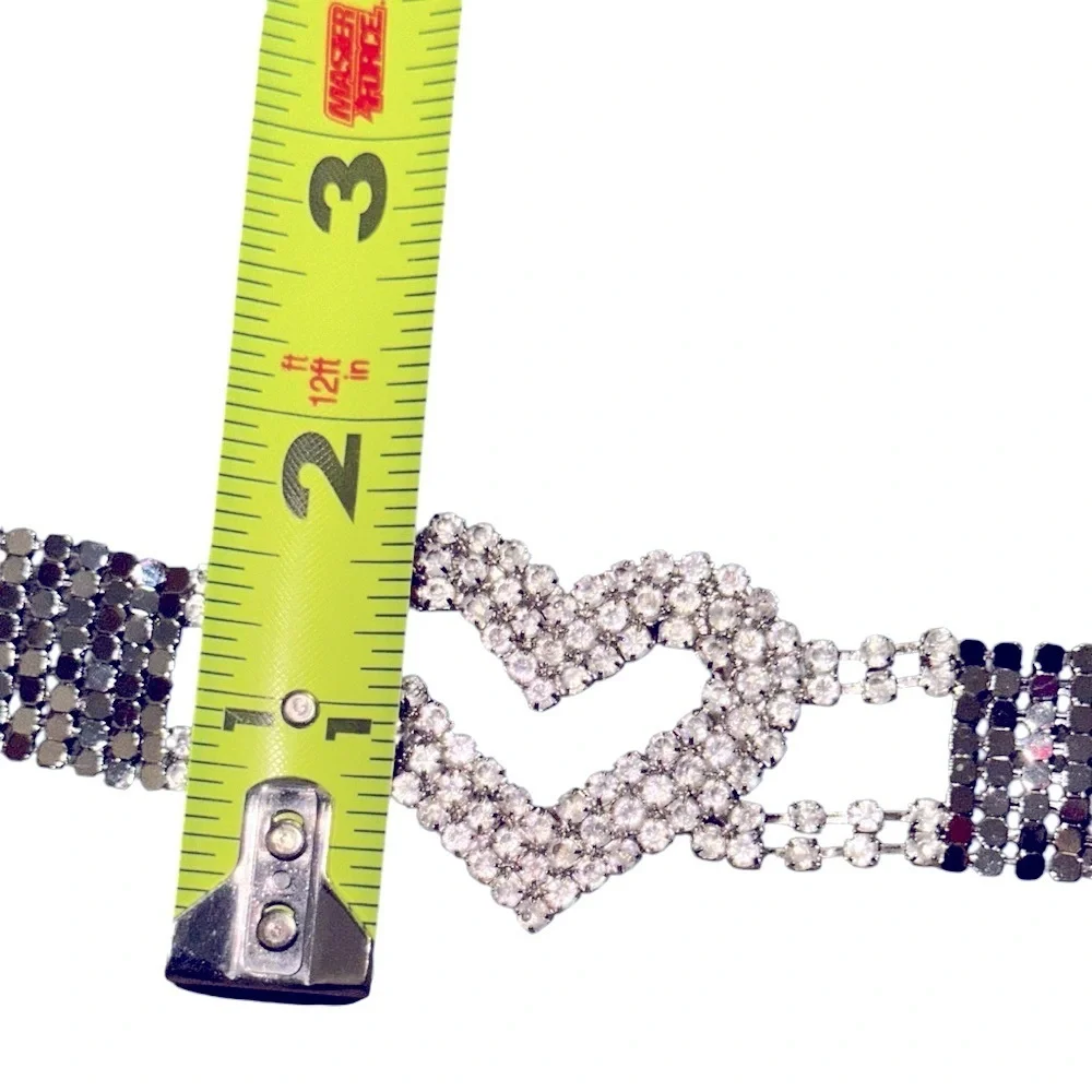 Rhinestone Sequin Chain Link Belt